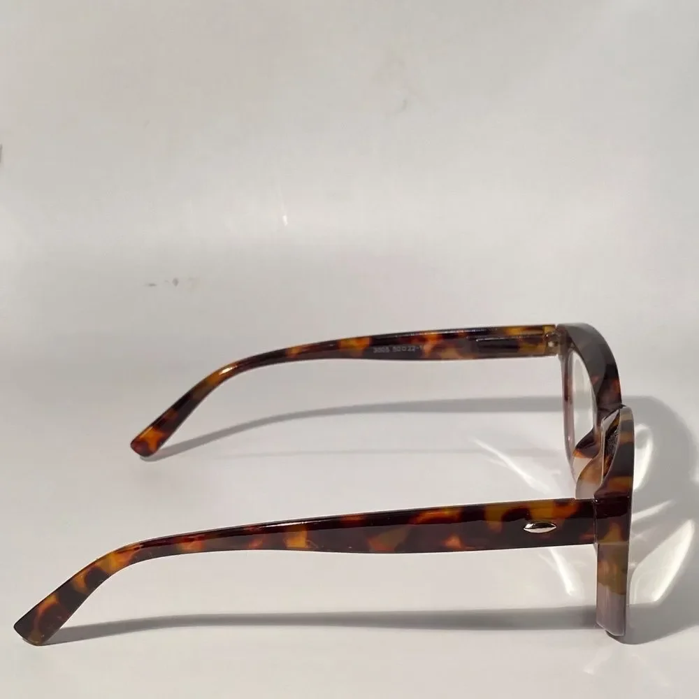 1559 Claudia Square Concave 1.5 NEW Tortoise Reading Glasses Blue Light Filter